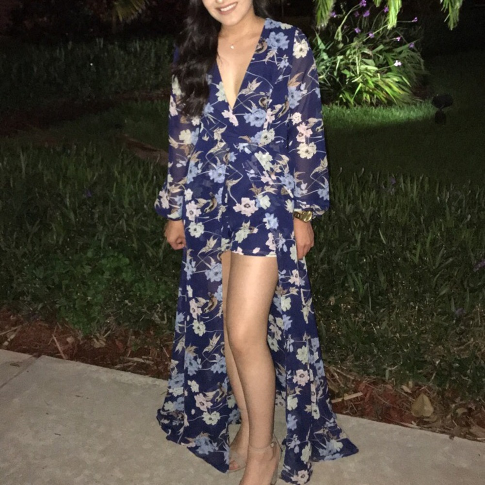 Long romper dress
